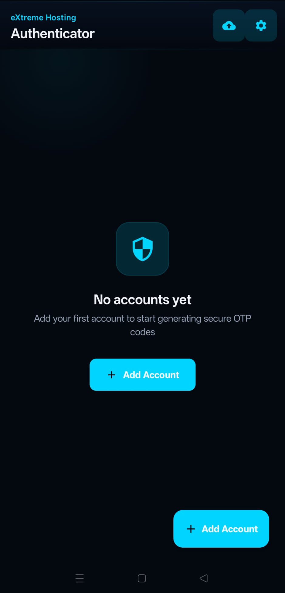 eXtreme Authenticator – Startscherm