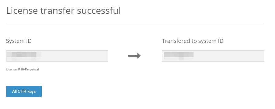 Confirm transfer