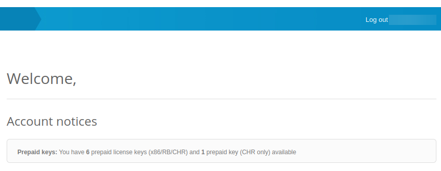 Prepaid Key